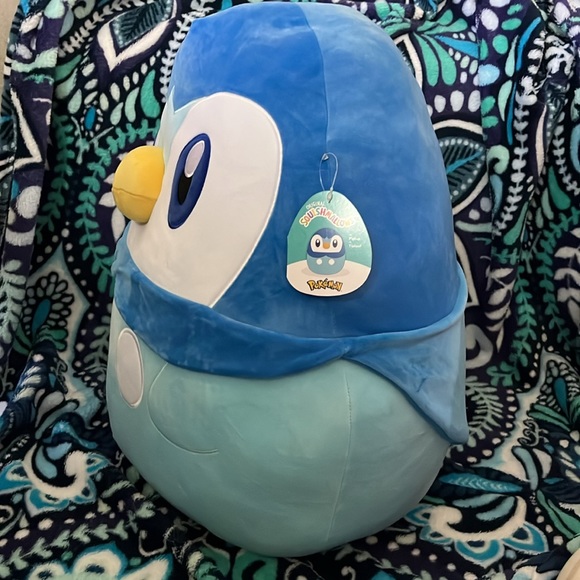 RARE HTF SQUISHMALLOWS PIPLUP POKEMON JUMBO 20” BNWT - WOW!! - Picture 4 of 6